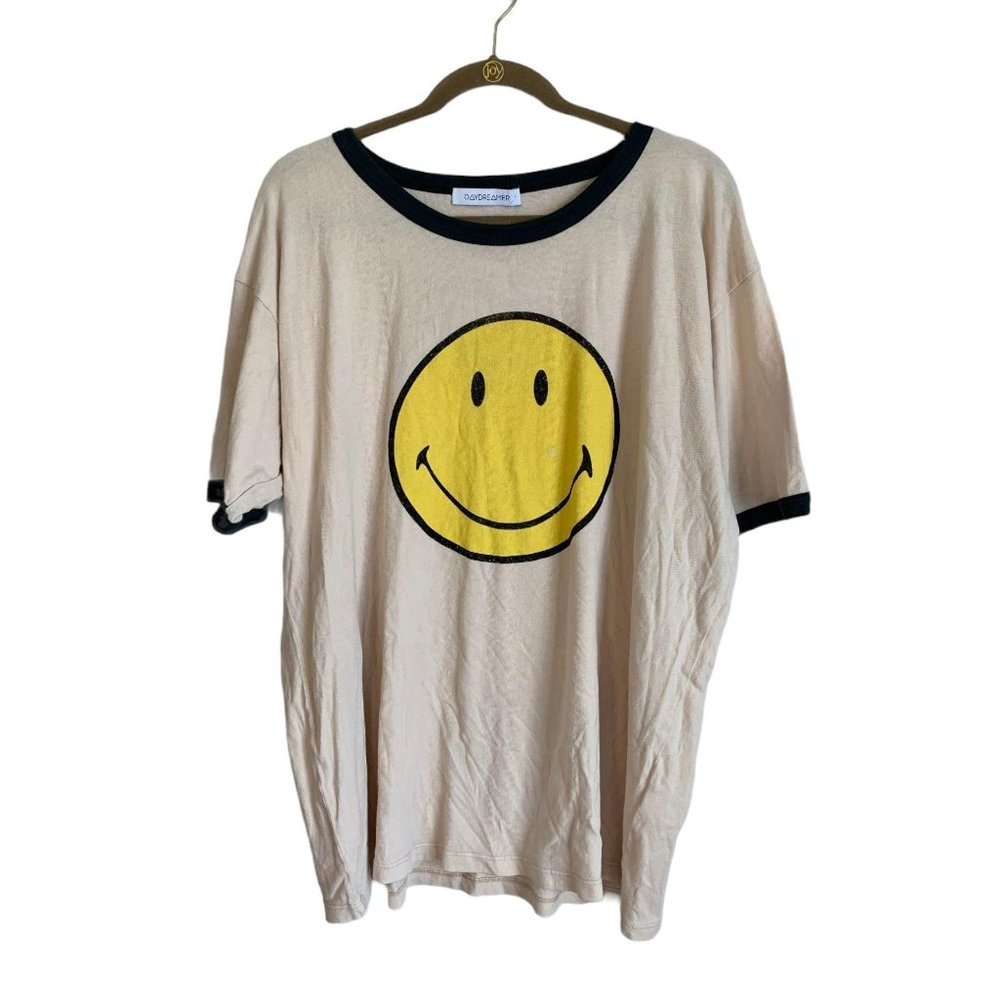 DayDreamer Classic Smiley Ringer Graphic Tee XL - Picture 2 of 8